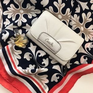 Coach White Leather Wallet