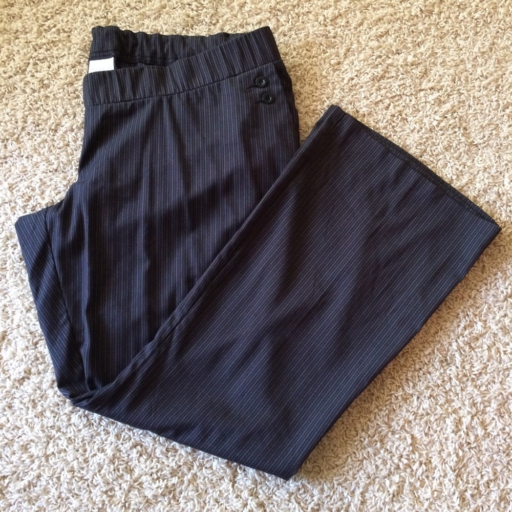 Motherhood Maternity XL Black Striped Pants