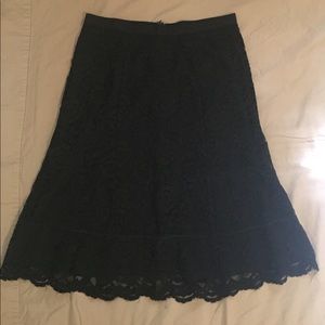 Black lace skirt