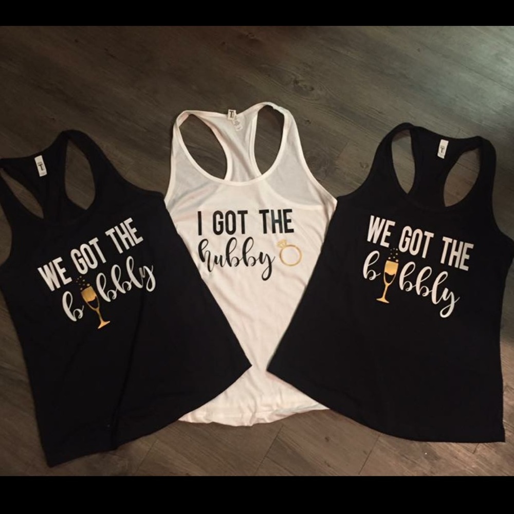 Personalized bachelorette tanks