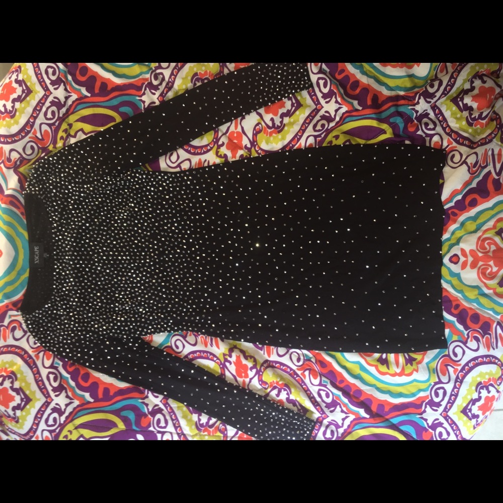 ESCAPE hand beaded back dress