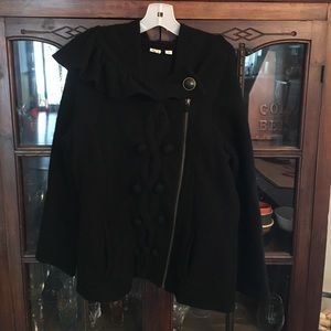 Yellow bird sweater jacket