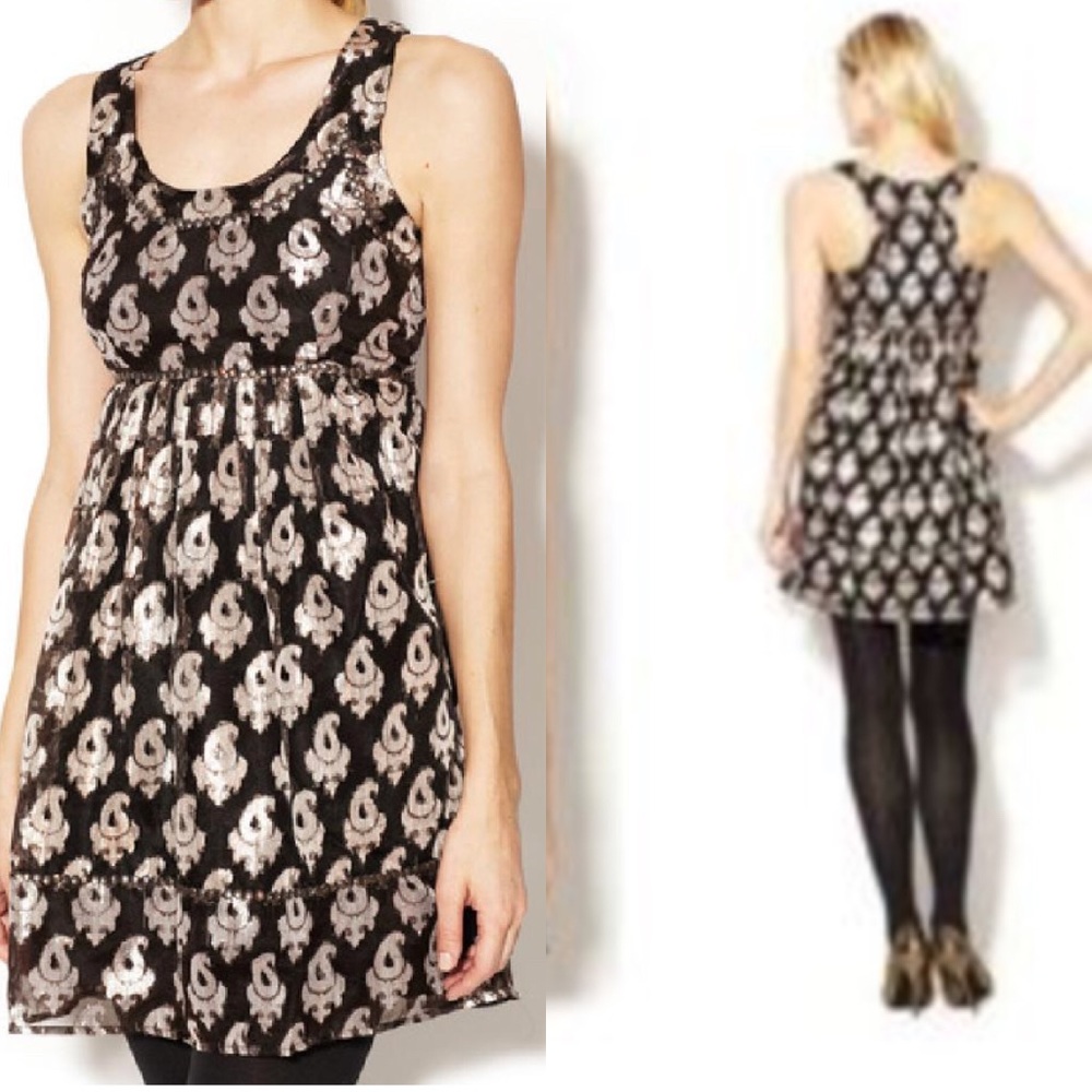 Free People Summer Dress Metallic Racerback