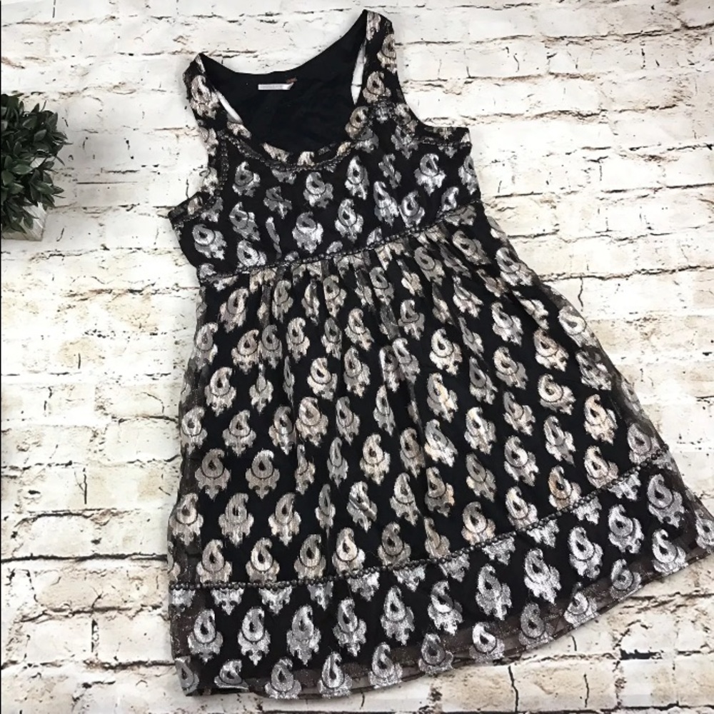 Free People Summer Dress Metallic Racerback - Picture 4 of 8