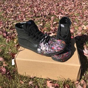 Mens Black Customized Hightop SK8 Vans! Worn Twice