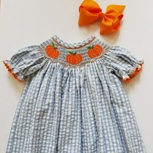 Posh Pickle NWOT Smocked Pumpkin Dress