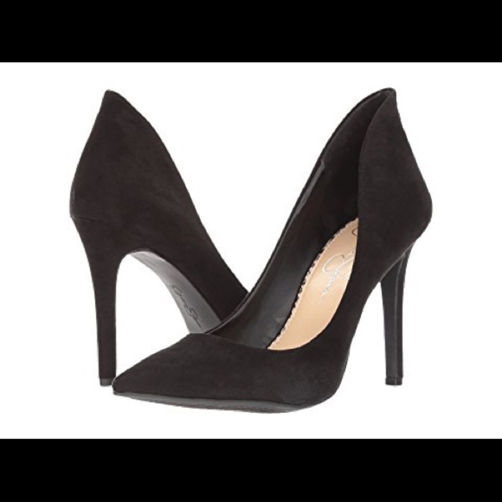 Jessica Simpson Black Suede Pumps  - Cambredge