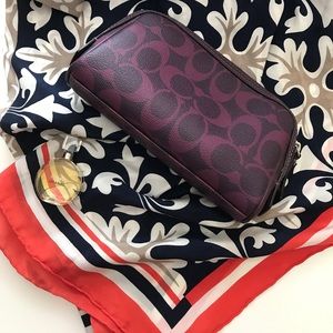 Coach Purple Signature Cosmetic Pouch