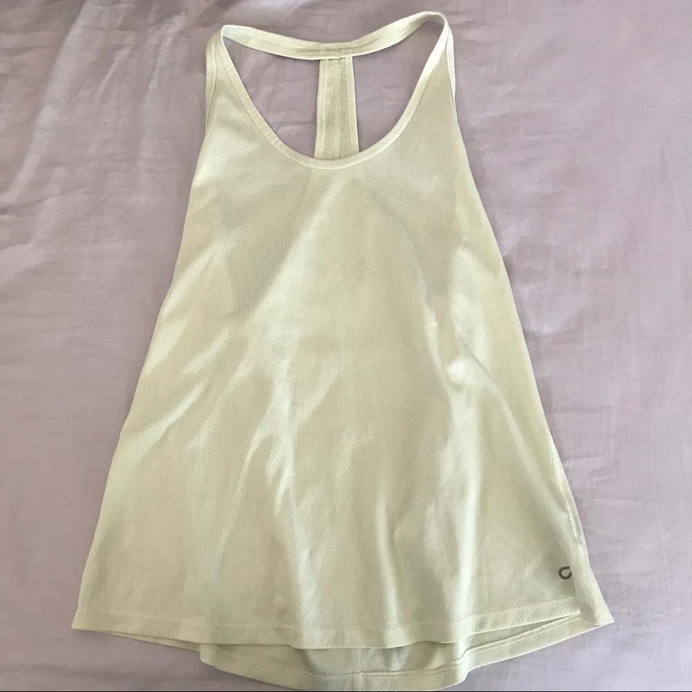Light yellow workout top