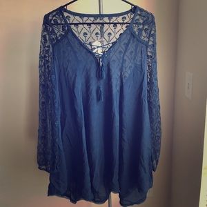 Urban Outfitters Sheer Lace Midi Dress