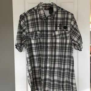 Men Large Harley Davidson Button Down Shirt