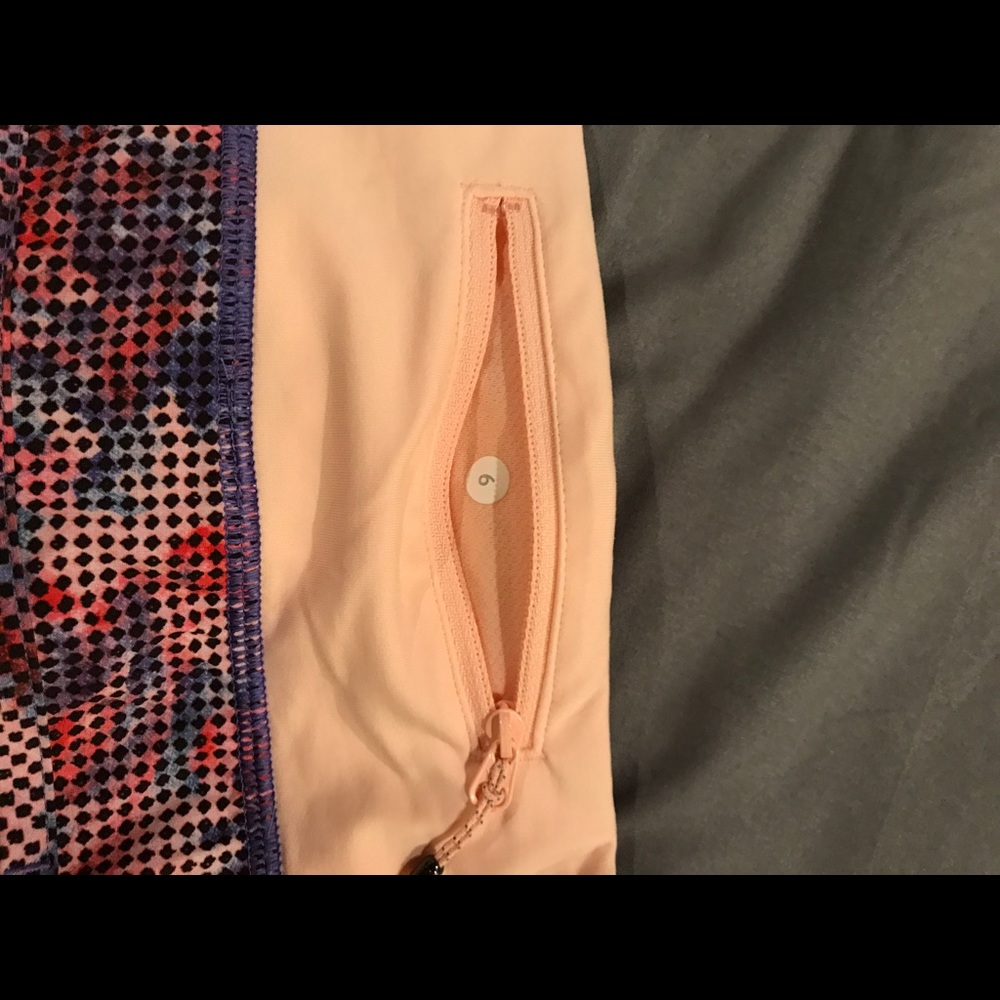 Lululemon Pink & Purple Speed Shorts, Size 6 - Picture 3 of 3