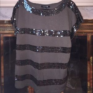 Forever 21 Striped Sequins Tee