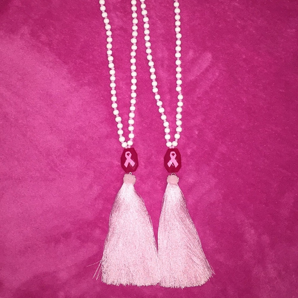Breast cancer awareness necklace