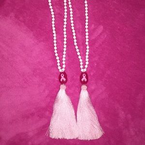 Breast cancer awareness necklace