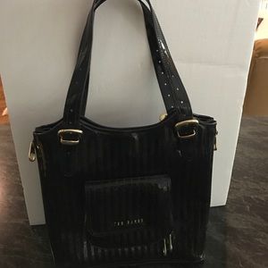 Ted Baker black patent tote