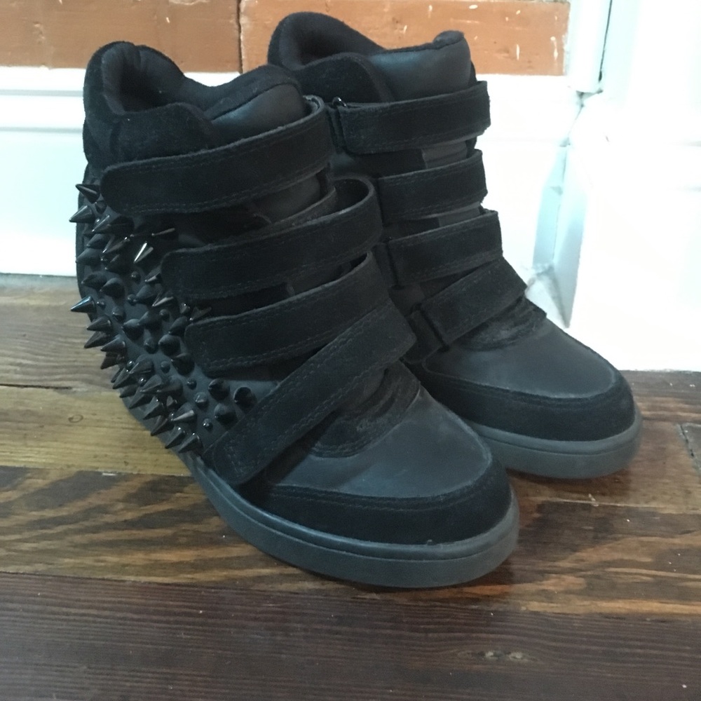 Aldo Black Spike Platform Shoes