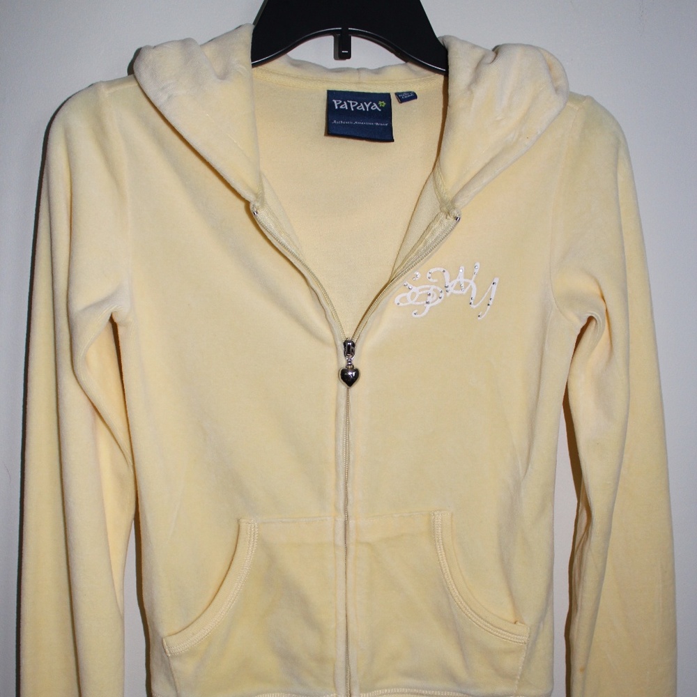 Velour Zip Up Hoodie