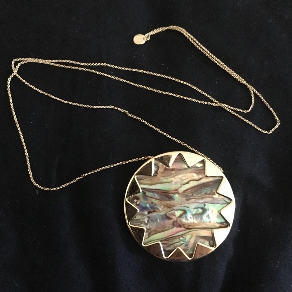 House of Harlow Abalone Starburst Necklace
