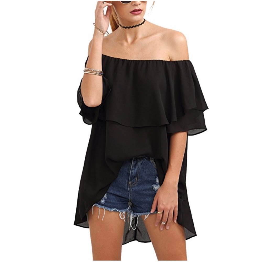 NEW Black Off the Shoulder Top