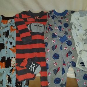 4 pair footie pajamas