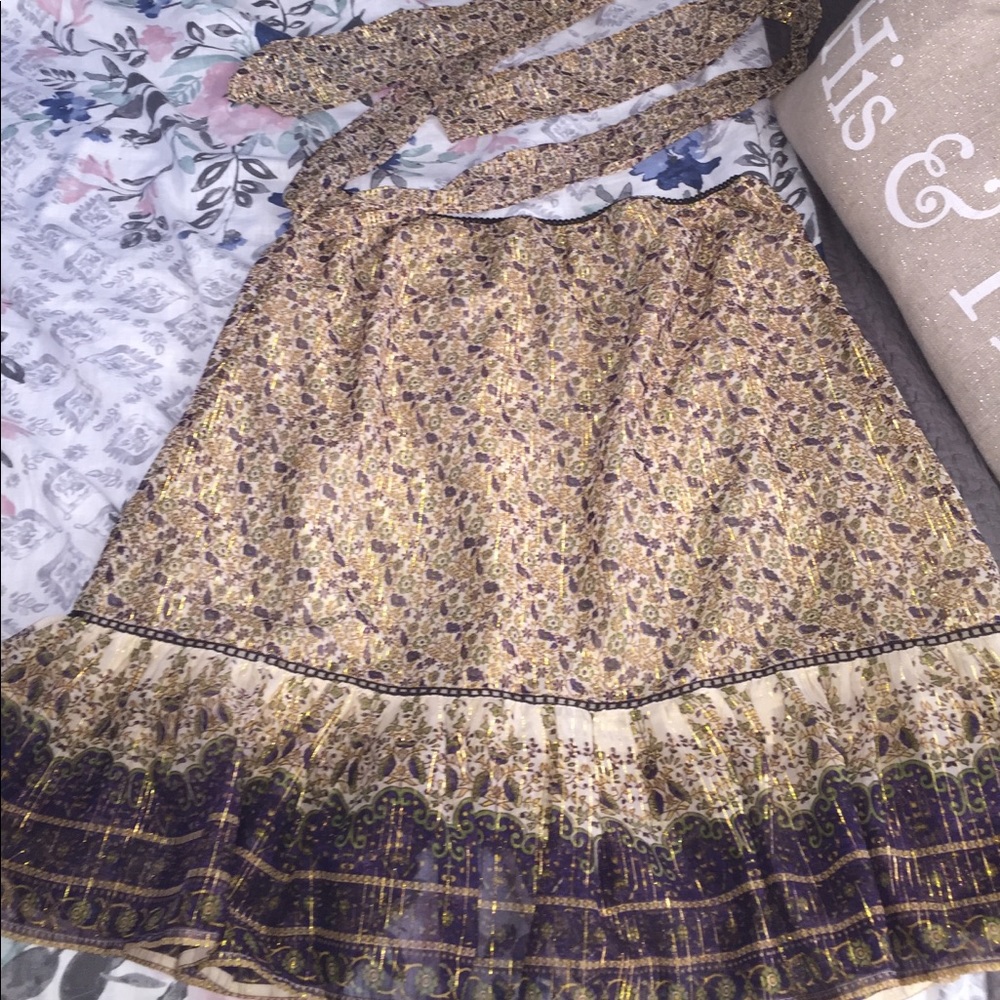Bohemian sashed skirt