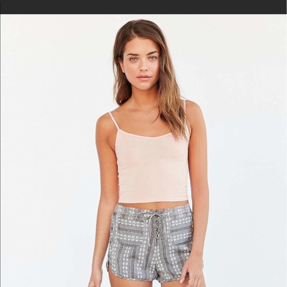embroidered kelsey laced up shorts