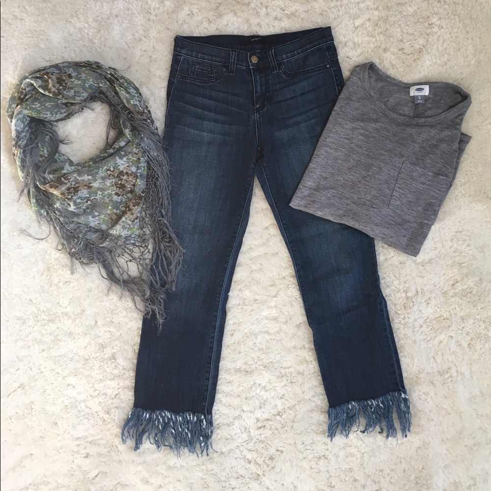 Harper frayed hem jeans