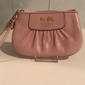 Coach Pink Leather Wristlet