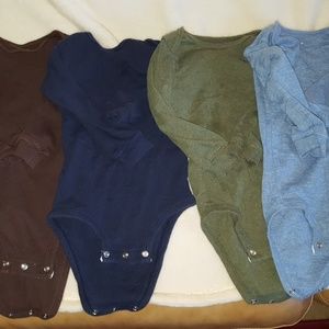 Set of 5 long sleeve onsies