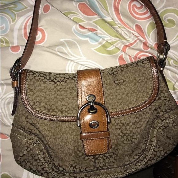 Coach Soho Mini Signature Flap Shoulder Bag - Picture 1 of 4