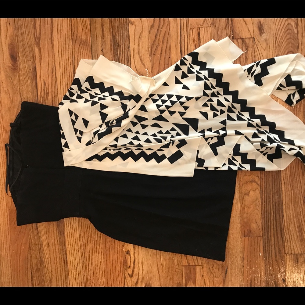 BCBG strapless dress with scarf details ..