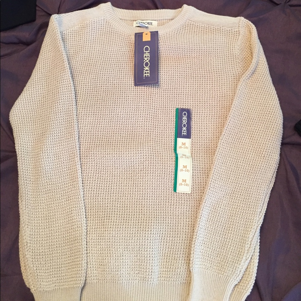 Waffle knit sweater