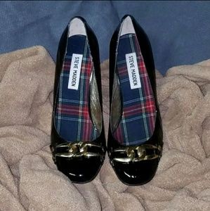 Steve Madden Pumps Black Patent Leather Heels 7