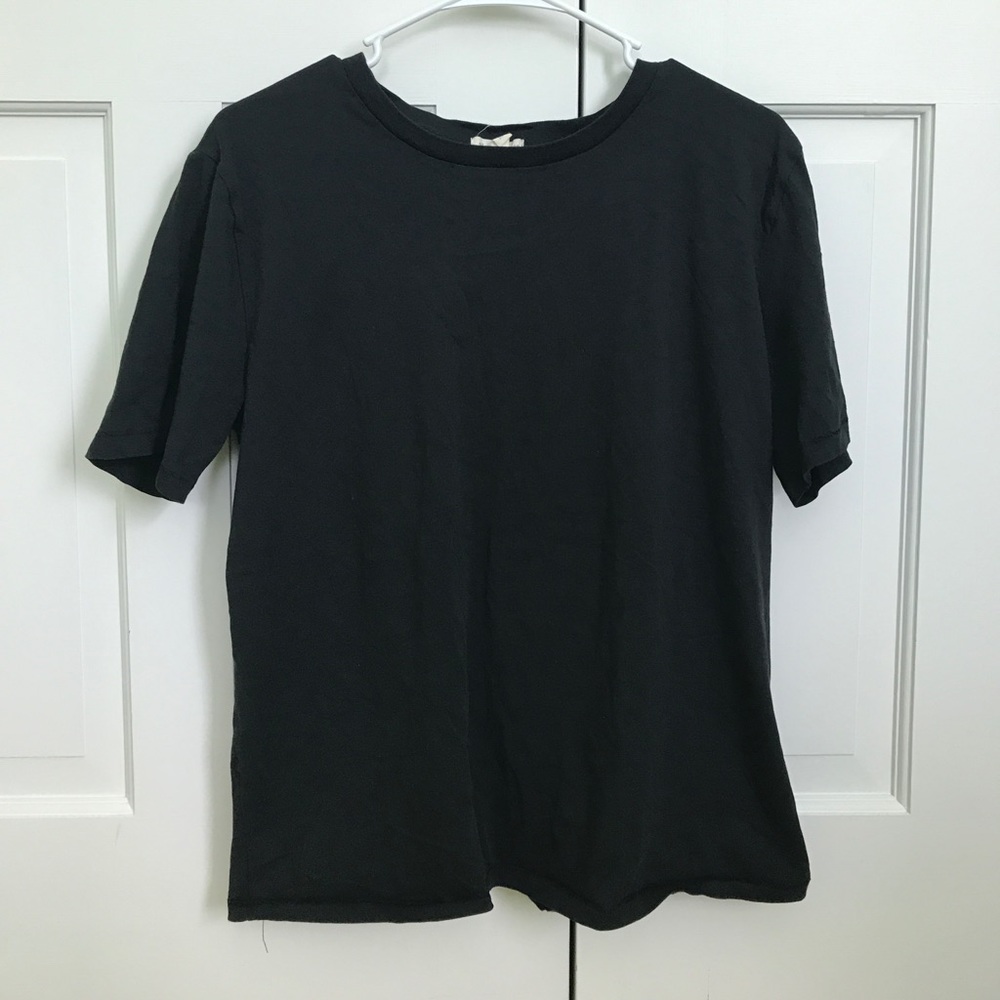 Black cut out t-shirt