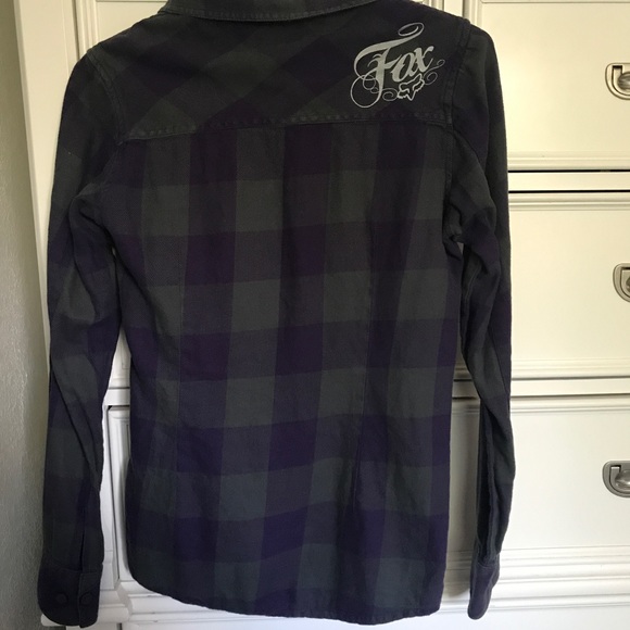Fox racing purple and grey plaid - Picture 3 of 3