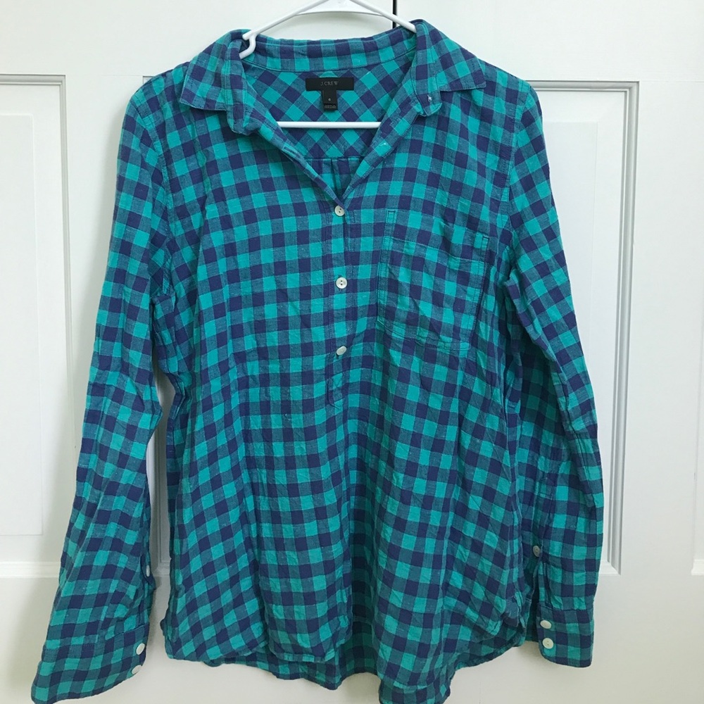 Plaid button down shirt