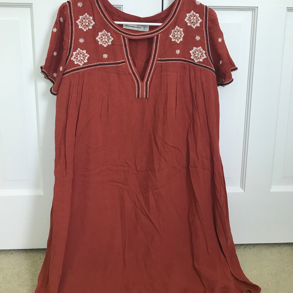 Red/orange flowy dress