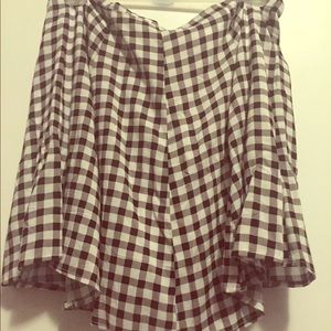 AKIRA Flare Gingham School Girl Skirt