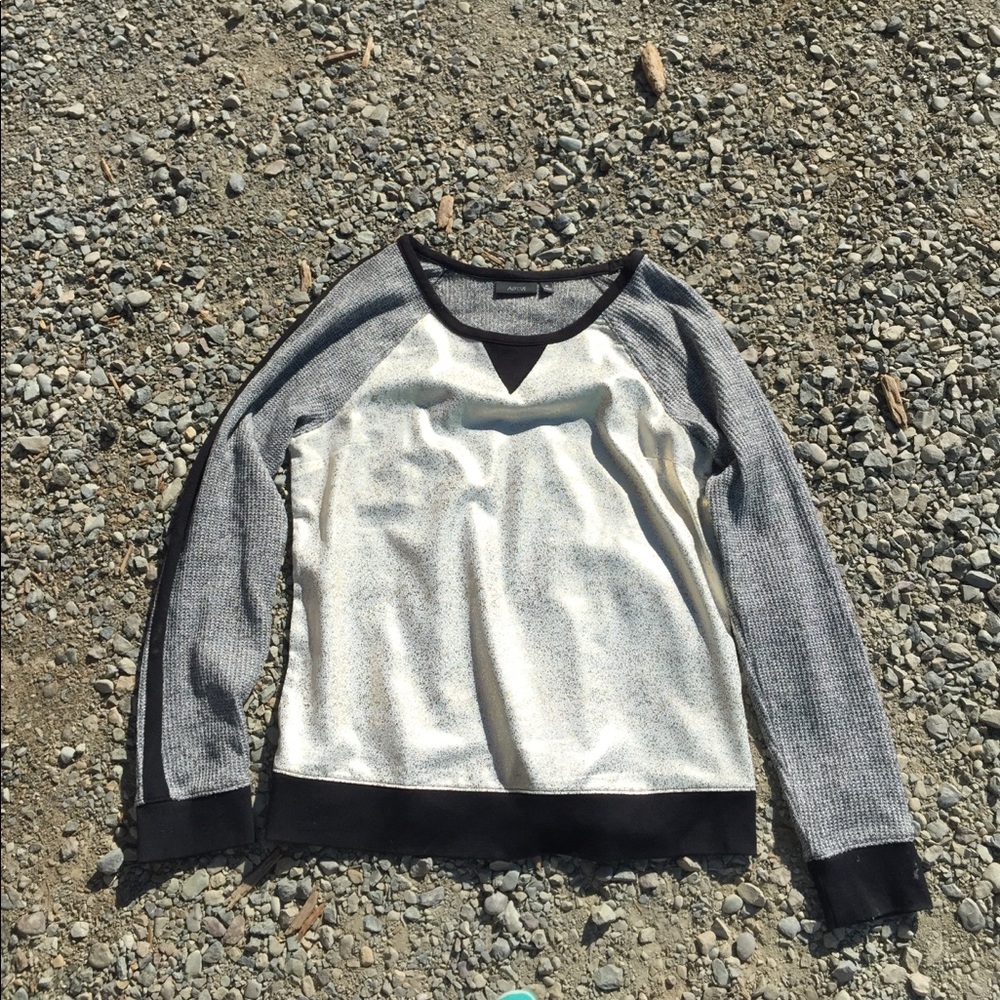 Gold and gray shimmery sweater