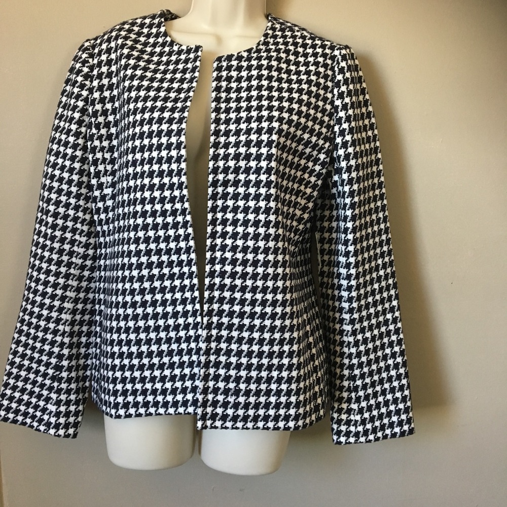Talbots Houndstooth Blazer Size 10