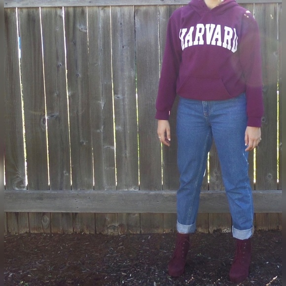 Final Price Steve Madden Maroon Lace up Booties - Picture 3 of 5