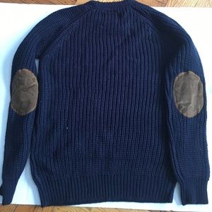 Brave soul knit sweater with elbow patches