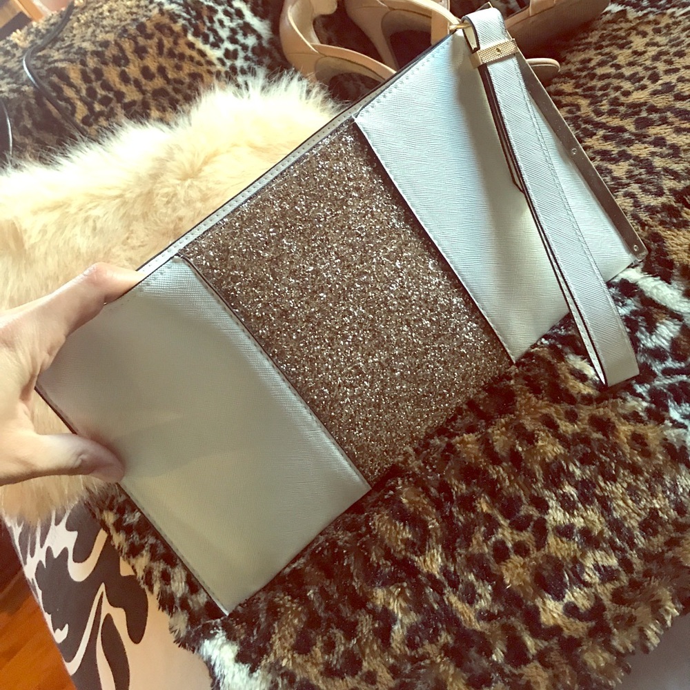 White clutch! With sparkle!