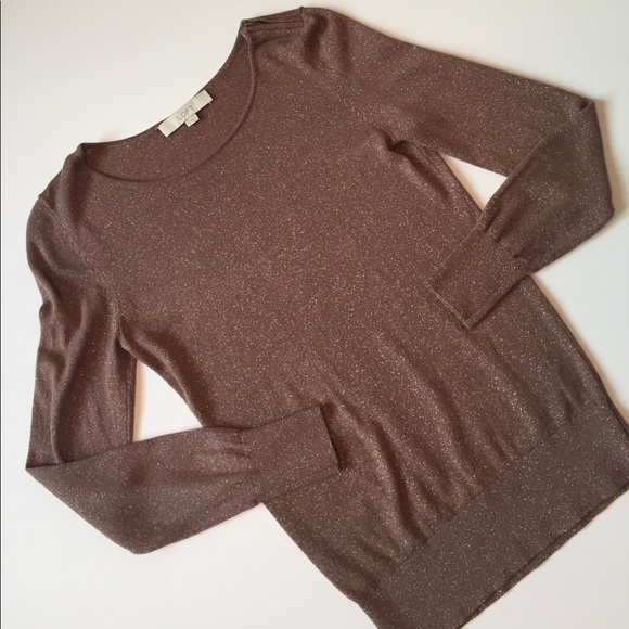 LOFT Sweaters - Loft Brown Shimmer Sweater