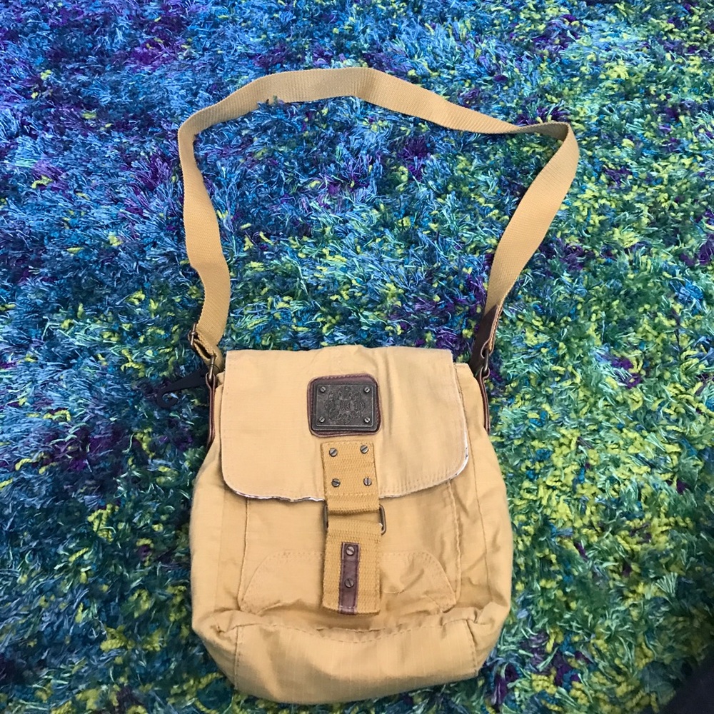 Small yellow mustard shoulder or cross body bag