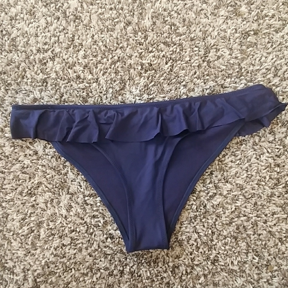 NWOT Purple Swim Bottom With Ruffle