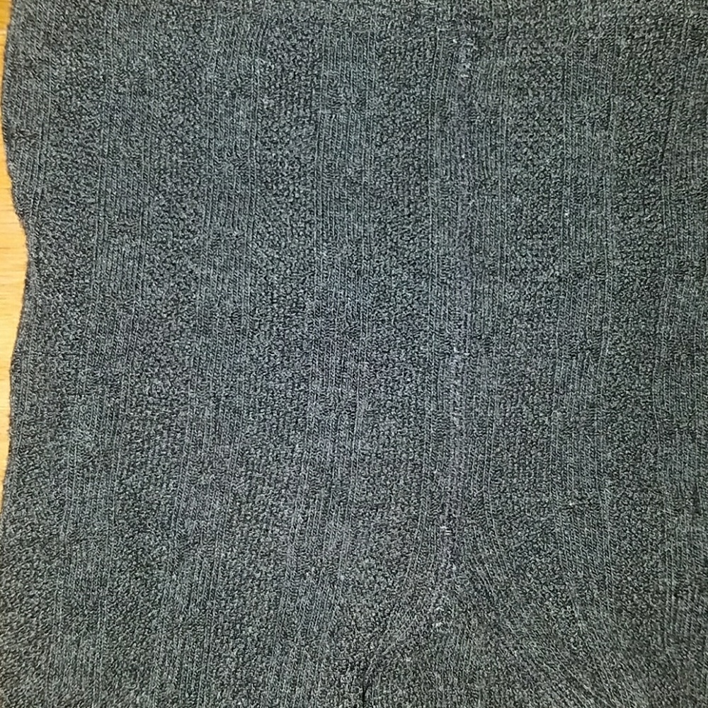 Charcoal Gray Ribbed Knit Leggings - Picture 2 of 3