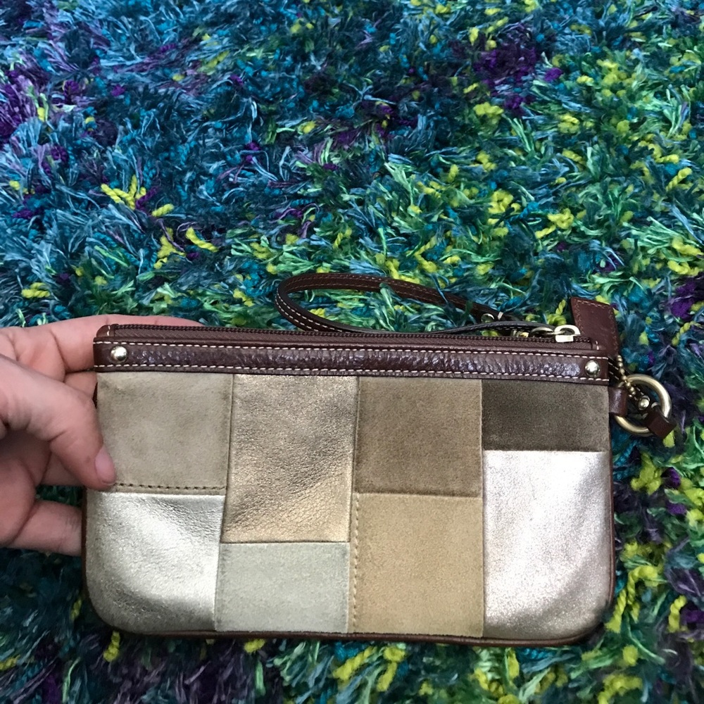 Metallic coach wristlet - Picture 2 of 6