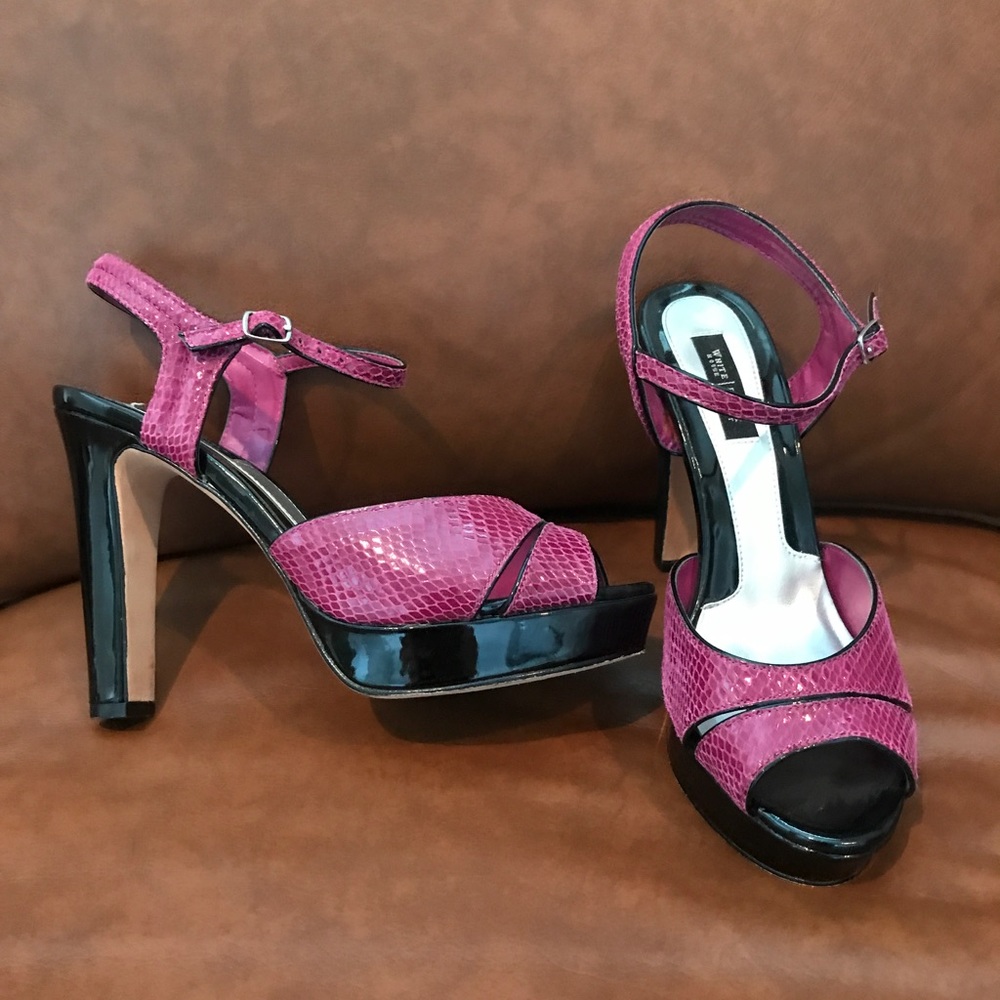 Purple with black heel